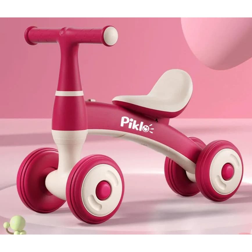 Bicicleta Equilibrio Infantil Rosa Andador Sem Pedal Piklo Rosa