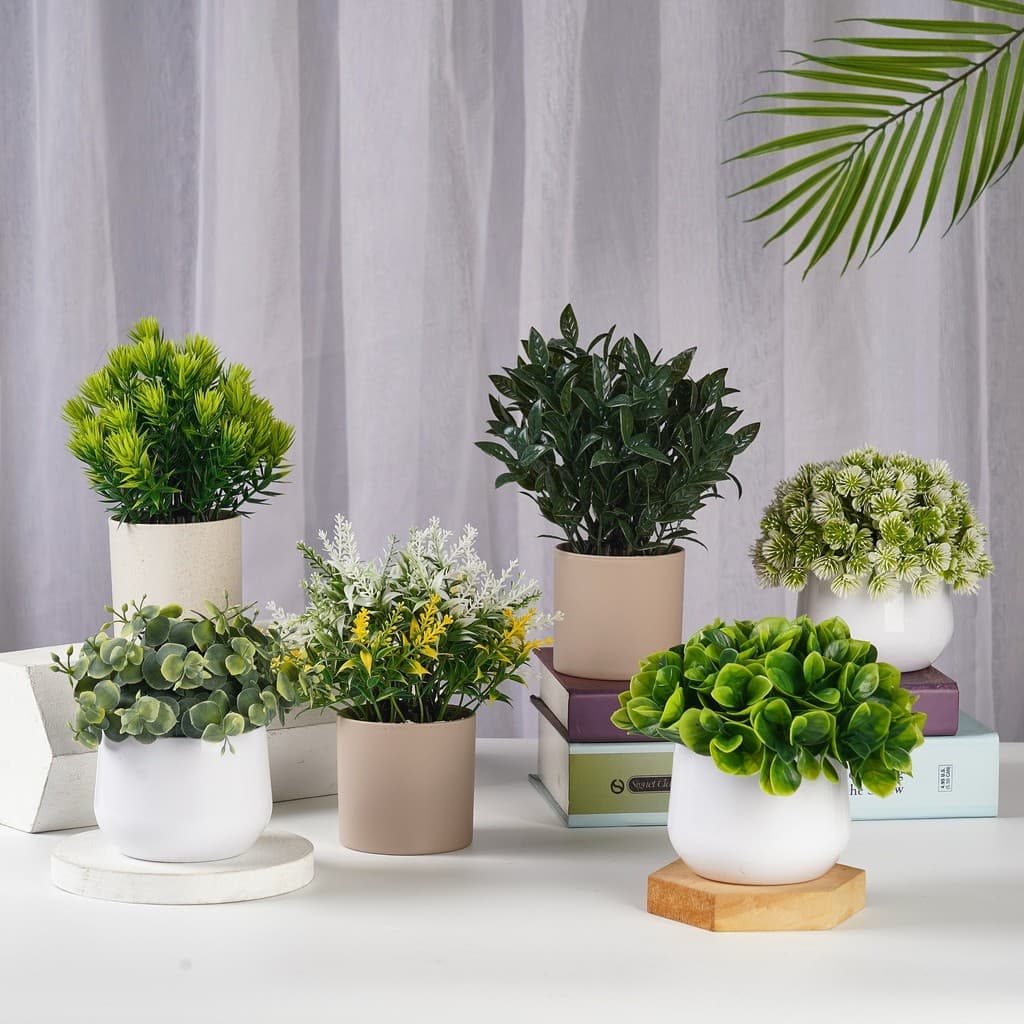 Plantas verdes artificiais decorações em vasos flores artificiais flores artificiais decorações de mesa plantas interior