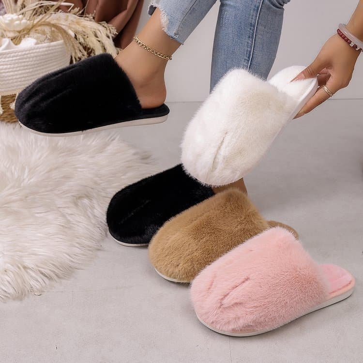 Chinelos femininos, chinelos peludos, peludos, sapatos deslizantes, chinelos, sapatos baixos, sapatos unissex, sapatos c