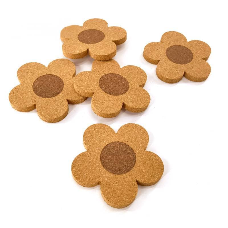 LKBG > Porta-Copos De Cortiça Floral-Isolado Para Escritório Reutilizável Com Design De Flor , Adequado Café , Xícaras D