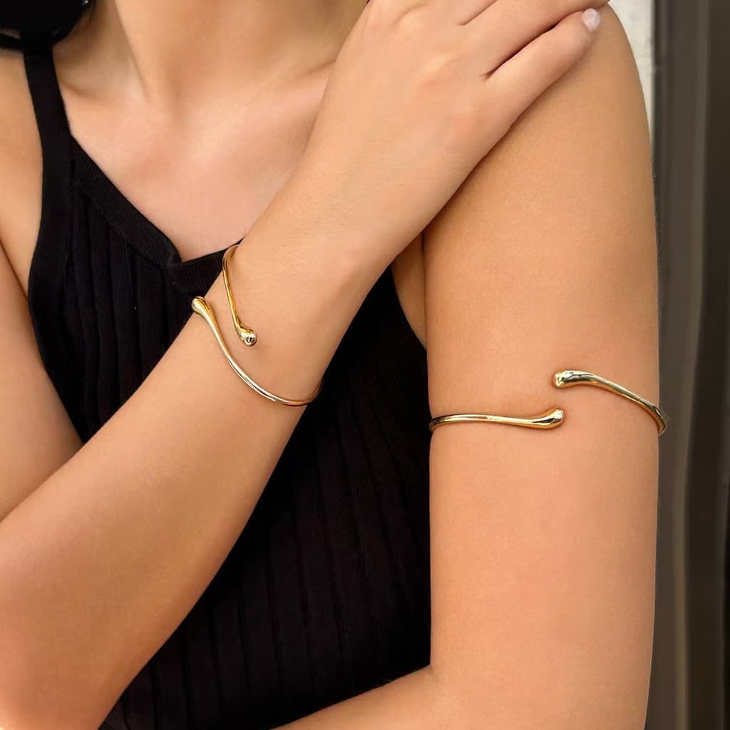 Pulseira de liga exclusiva com círculo de cobra da moda