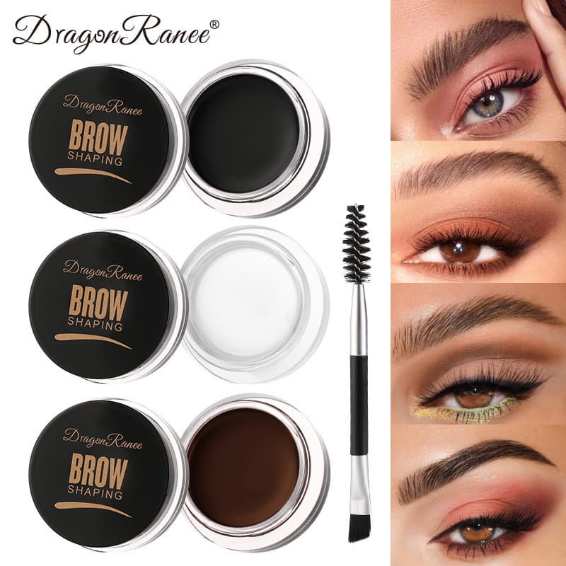 DragonRanee Wild Sobrancelha 6 Cores Tingimento Creme de Sobrancelha Transparente Marrom Marrom Sólido Cola Estilo de So