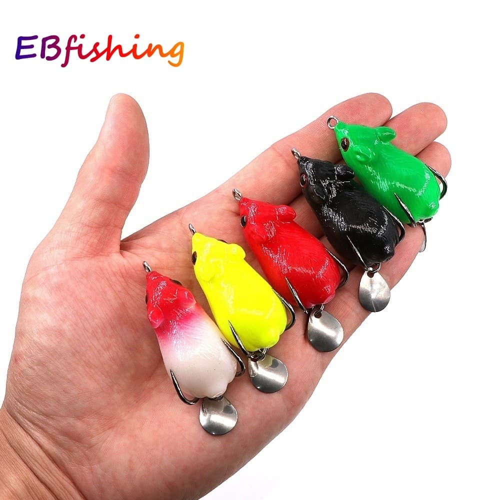 Umpan Katak Fundição 5cm/9.5g Isca De Sapo Macio Rato Pesca Macia Thunder Frog