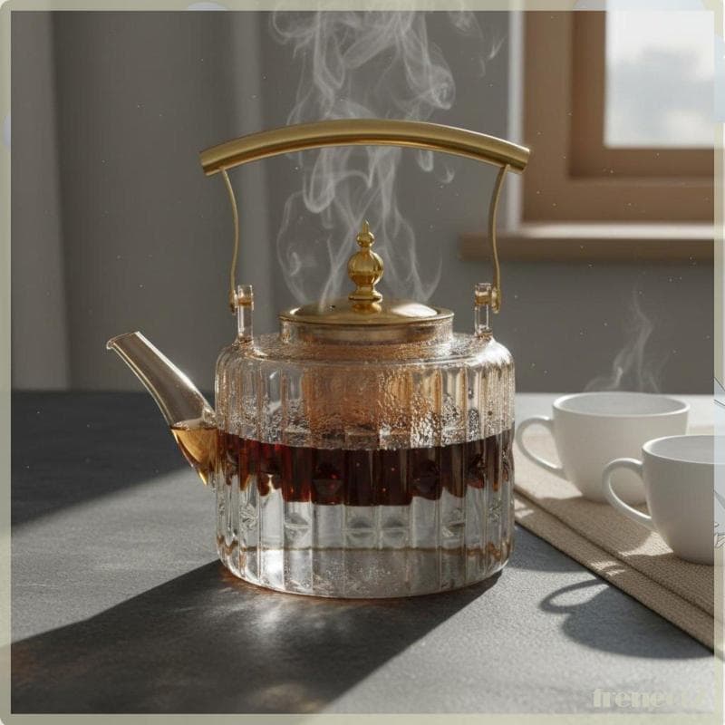 [Freneci2] Bule De Vidro Borossilicato Design Elegante Chaleira De Chá De Borosilicato Fogão Seguro