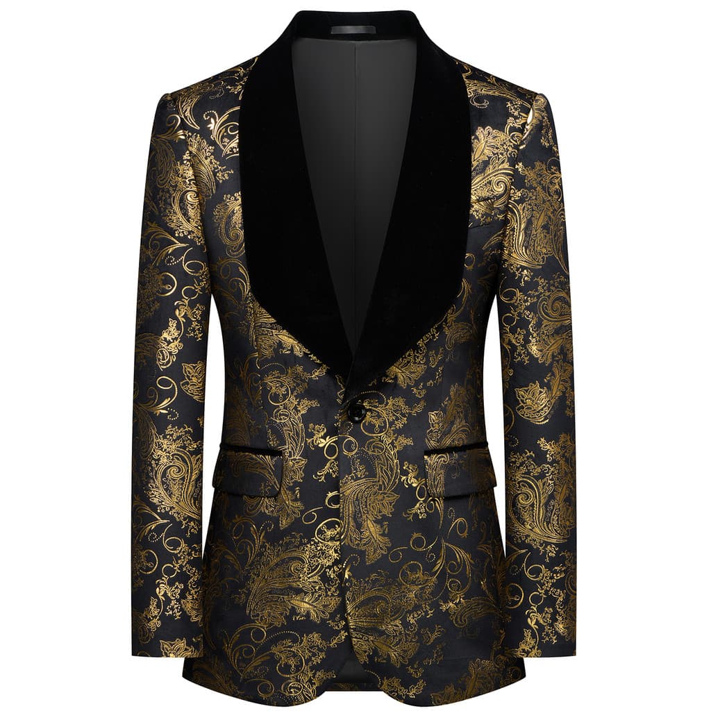 Jaqueta masculina com gola de frutas verdes, quatro estações, novo estilo, vestido anfitrião, High-End, sentido, cantor,