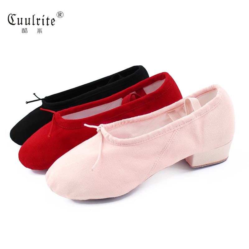 Professor sapatos de dança feminino rendas salto sola macia profissional lona sapatos de dança étnica dança do ventre sa