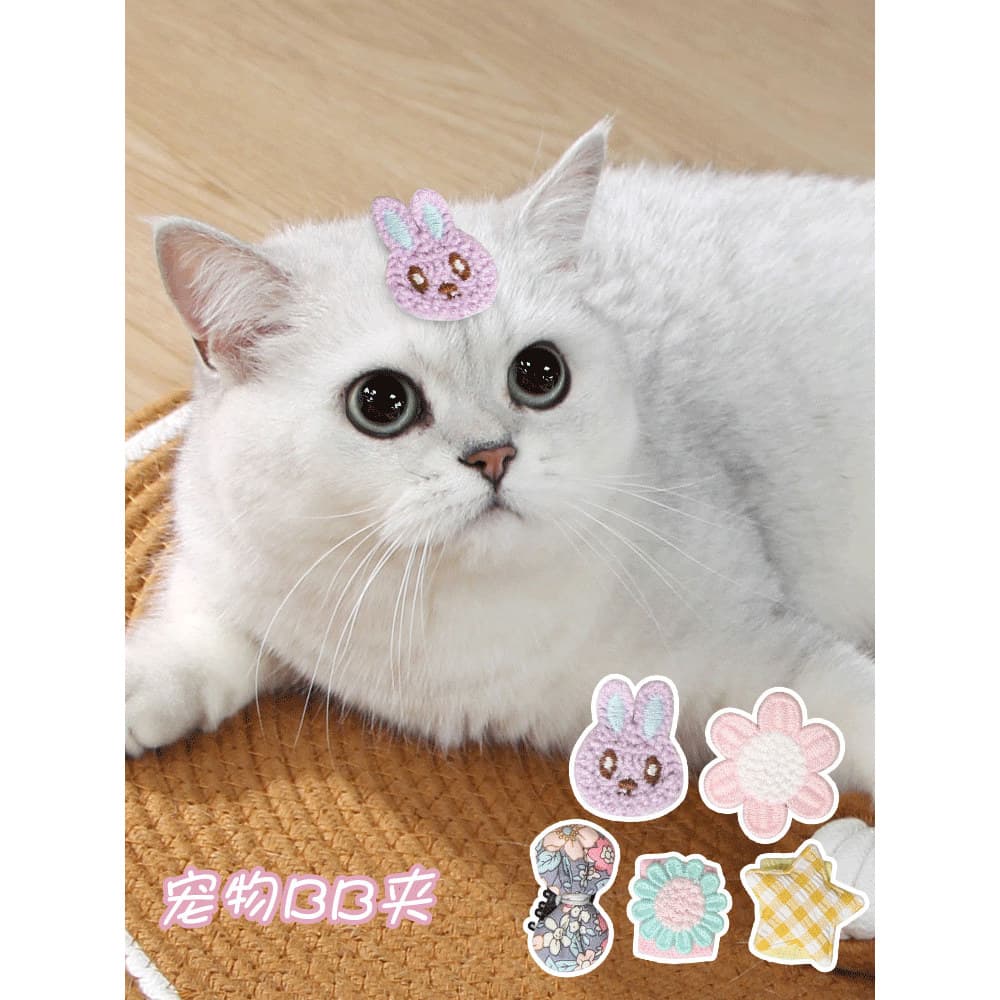 Louco não pode sair cão hairpin Pet gato cão Universal Yorkshire Teddy maltês cocar nariz ponte quebrado hairpin