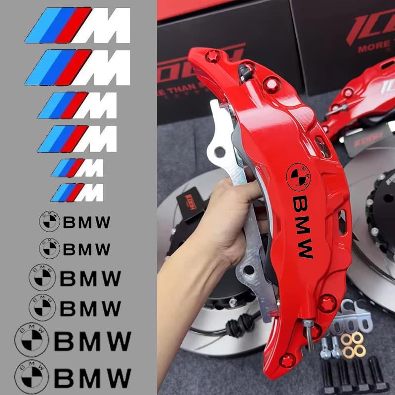 6 Pçs Decalques Da Pinça De Freio Do Carro Adesivos Laterais Para BMW MPower M2 M5 E91 E90 E84 E60 E46 E39 E36 G02 G30 Z