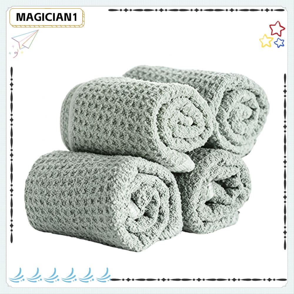 Pano De Microfibra MAGICIAN 4pcs , Limpeza Higiênico Com Textura De Waffle , Panos Absorventes