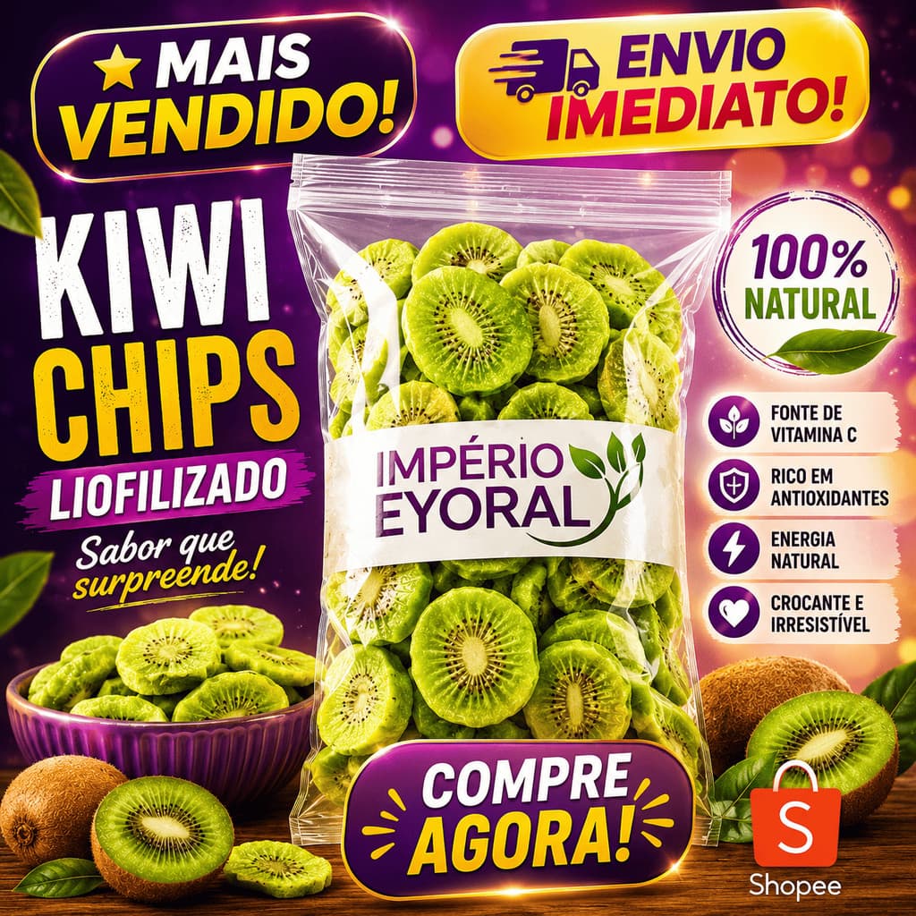 Chips De Kiwi Liofilizados Importadas Premium 100g 200g 500g