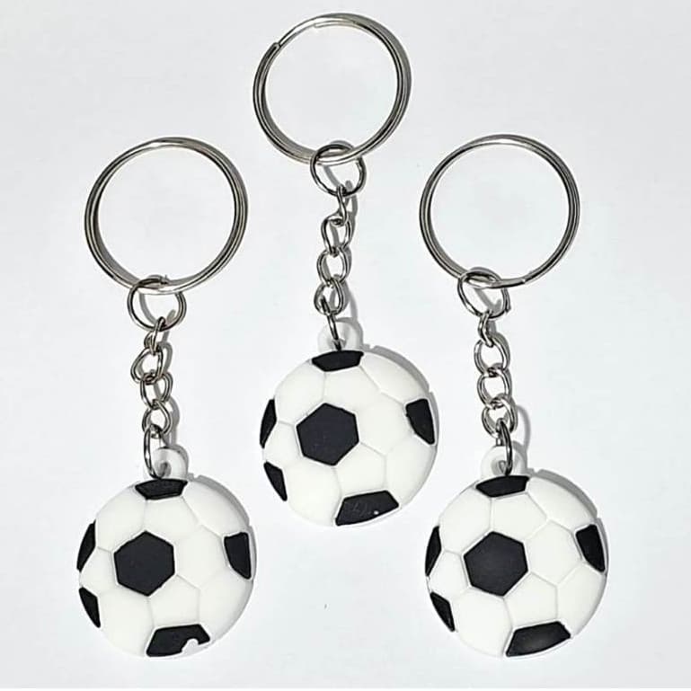 Chaveiro  Bola de Futebol Emborrachados Pacote Com 7 Peças