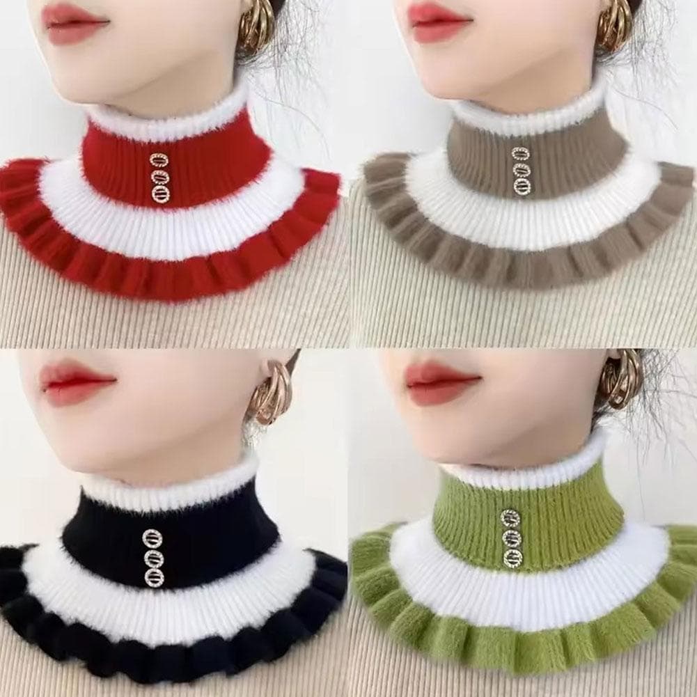 Gola Grossa De Malha De Vison Falso Que Mantém Seu Pescoço Aquecido E Adiciona Uma Camada Elegante A Qualquer Roupa E2b0