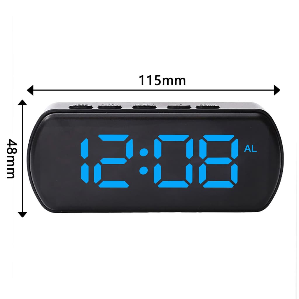 Relógio Despertador LED Digital de Mesa com Alarme azul