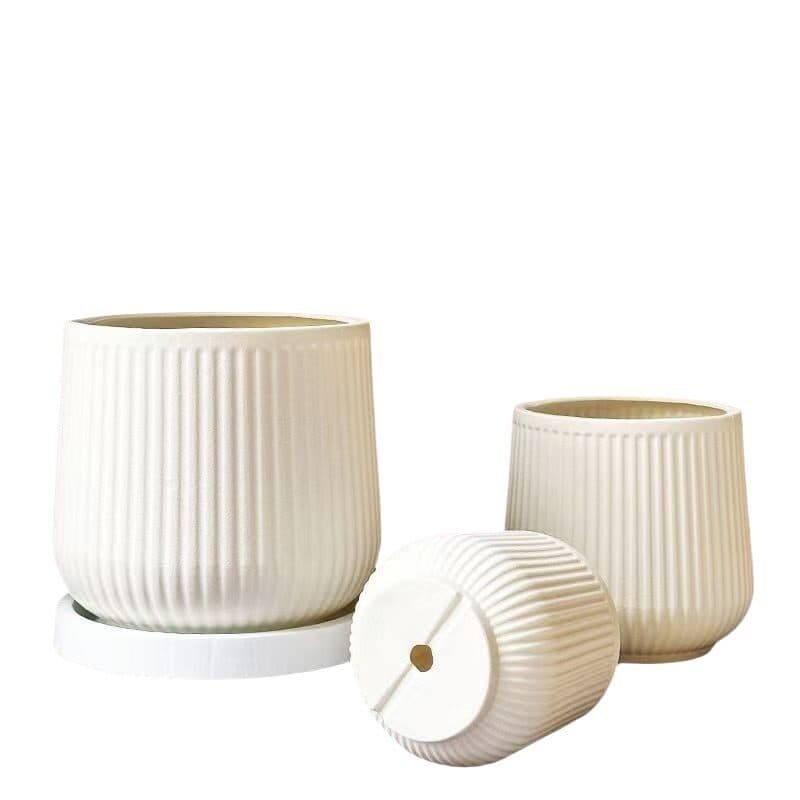 Resina romana grande vaso de flores engrossado cornucópia planta interior grande calibre planta verde vaso imitação cerâ