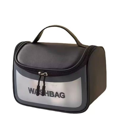 Necessaire Organizadora Compacta Porta Maquiagem Bolsa Mão Alça Ajustável Sortida