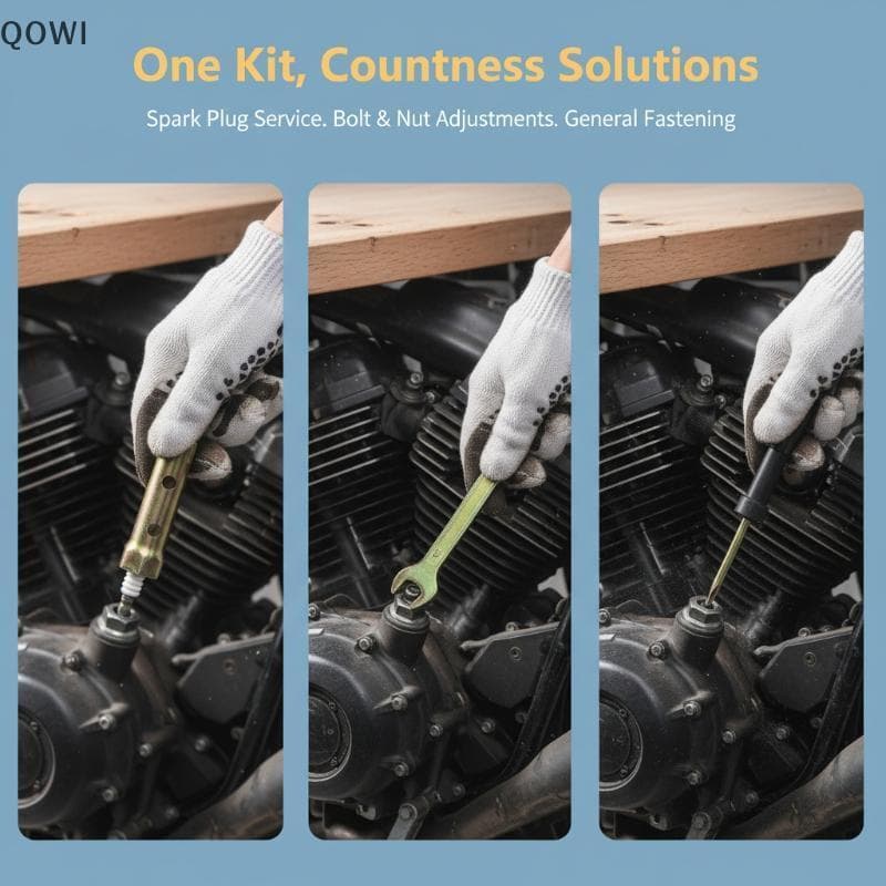 qo Kit De Ferramentas De Reparo De Chave Inglesa Para Motocicleta , 1 Conjunto De Precisão Adequado Vários Modelos De Bi
