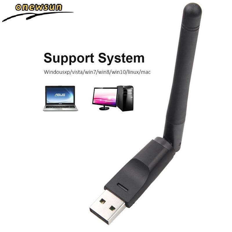 Placa De Rede Sem Fio 150Mbps Mini USB Adaptador Wifi LAN Receptor Antena Dongle