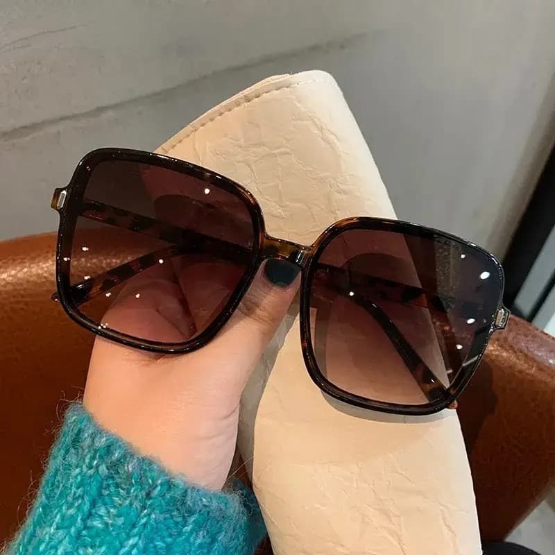 Óculos De Sol Feminino Moda Gradiente Quadrado Grande Quadro Ciclismo Ao Ar Livre Oversized 2024