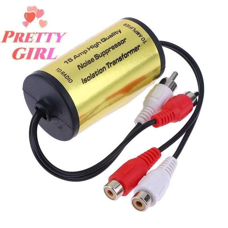 [Pretty ggirl] Supressor De Filtro De Ruído De Áudio RCA Lsolator De Loop De Aterramento Para Carro E Casa Estéreo 2rca