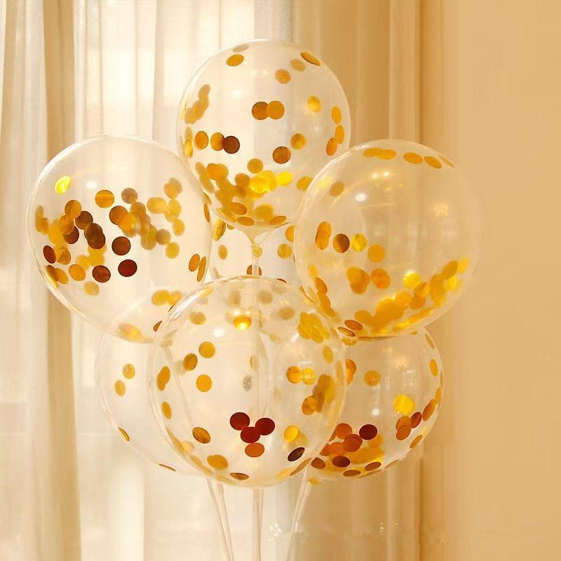 Balão de lantejoulas douradas transparentes transparentes 40cm