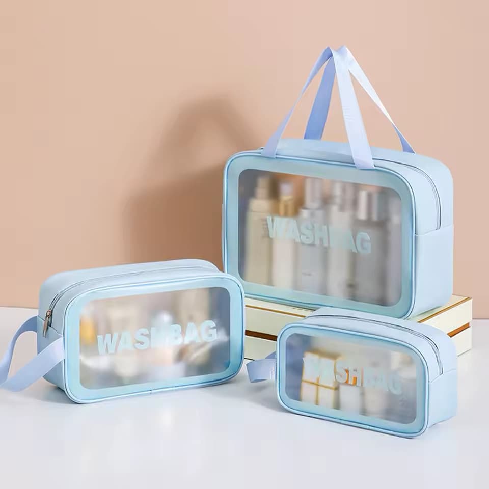 Necessaire Organizador Maquiagem Transparente WashBag A Prova De Água
