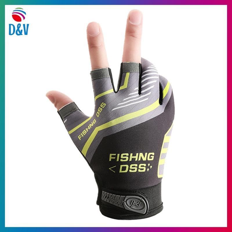 Luvas De Pesca D & V , Rotas , Proteção Solar , Antiderrapante , Finas Respiráveis De Seda Gelada .