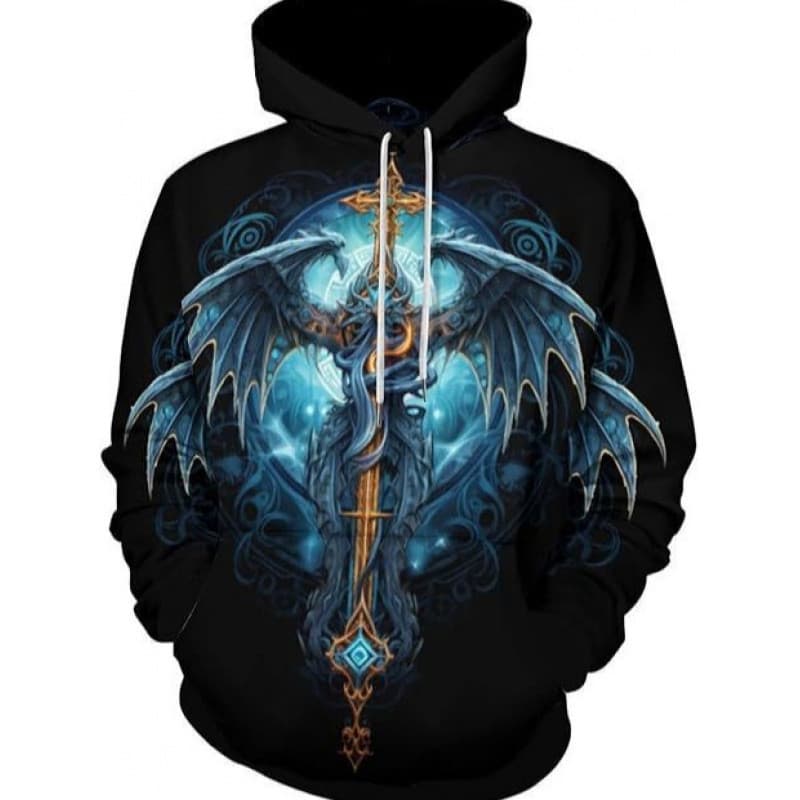 Moletom estampado de outono com padrão de chapéu de lobo, moletom masculino tridimensional 3D, manga longa para outono e