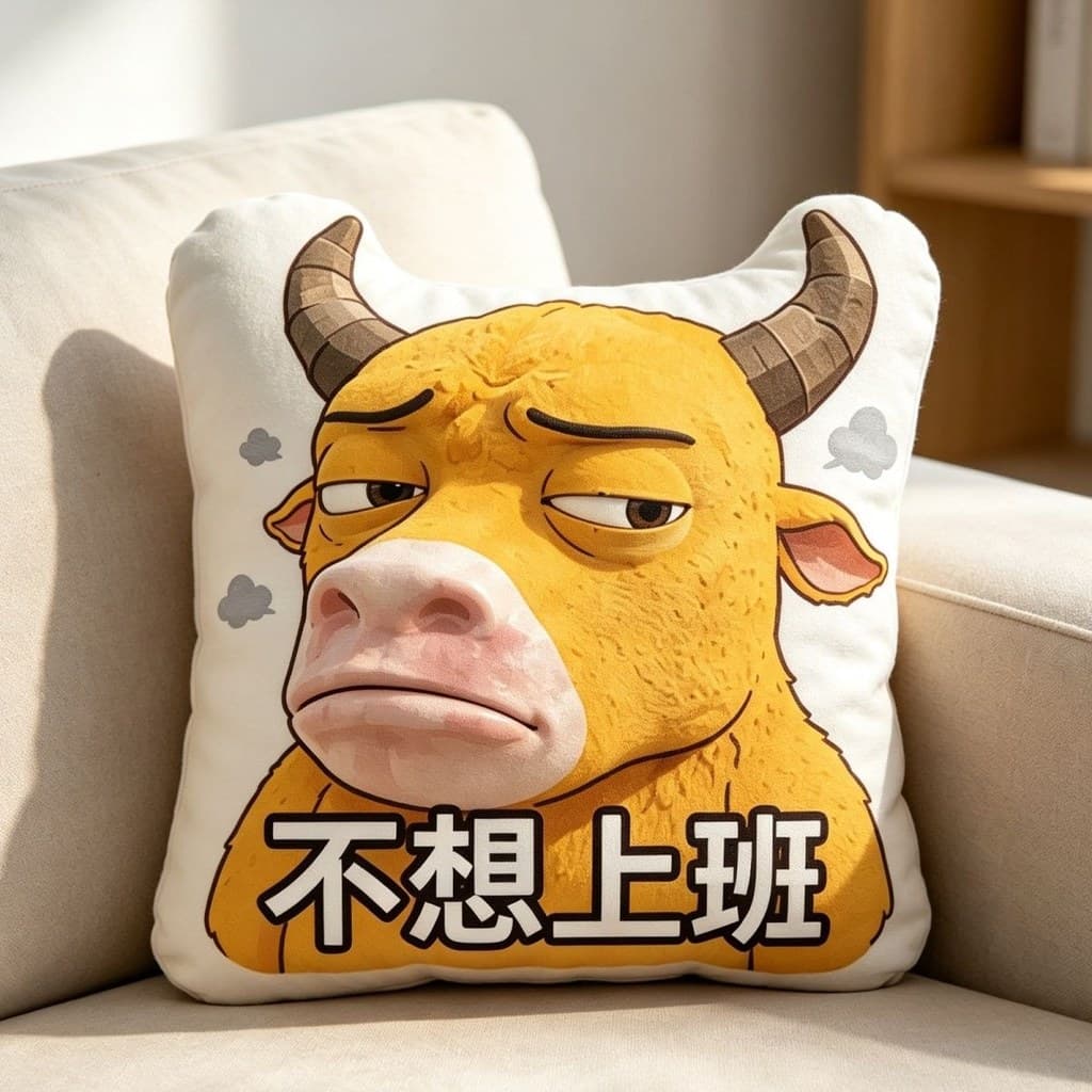 Niulai Series Merchandise Travesseiro de sofá em formato especial Almofada para casa Presente criativo engraçado de alto