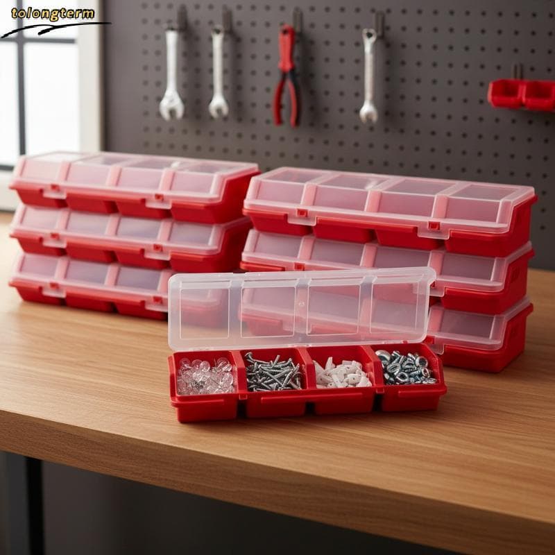 Organizador De Parafusos De Plástico , Caixa De Armazenamento , 4 Peças Ferramentas Portátil Para Casa , Garagem , Ofici