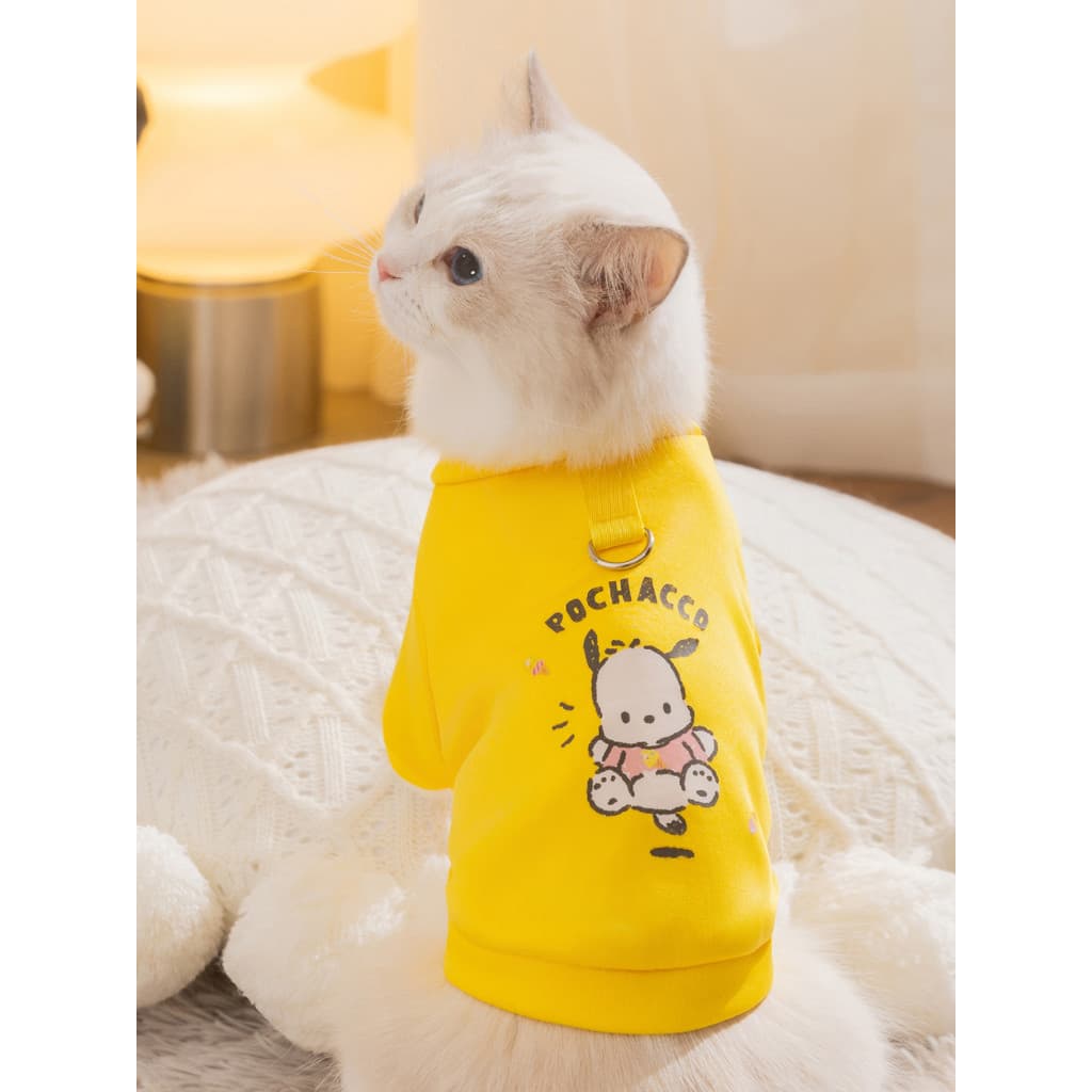 Roupas de gato casaco de lã roupas de inverno colete quente Pet gato alemão roupas para casa colete de gato sem lã com m