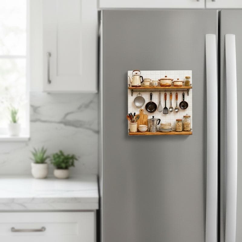 Retro Cena De Cozinha 3D Ímãs De Geladeira Mini Ornamentos Decorativos De Resina Para Armário Dormitório Decoração Prese