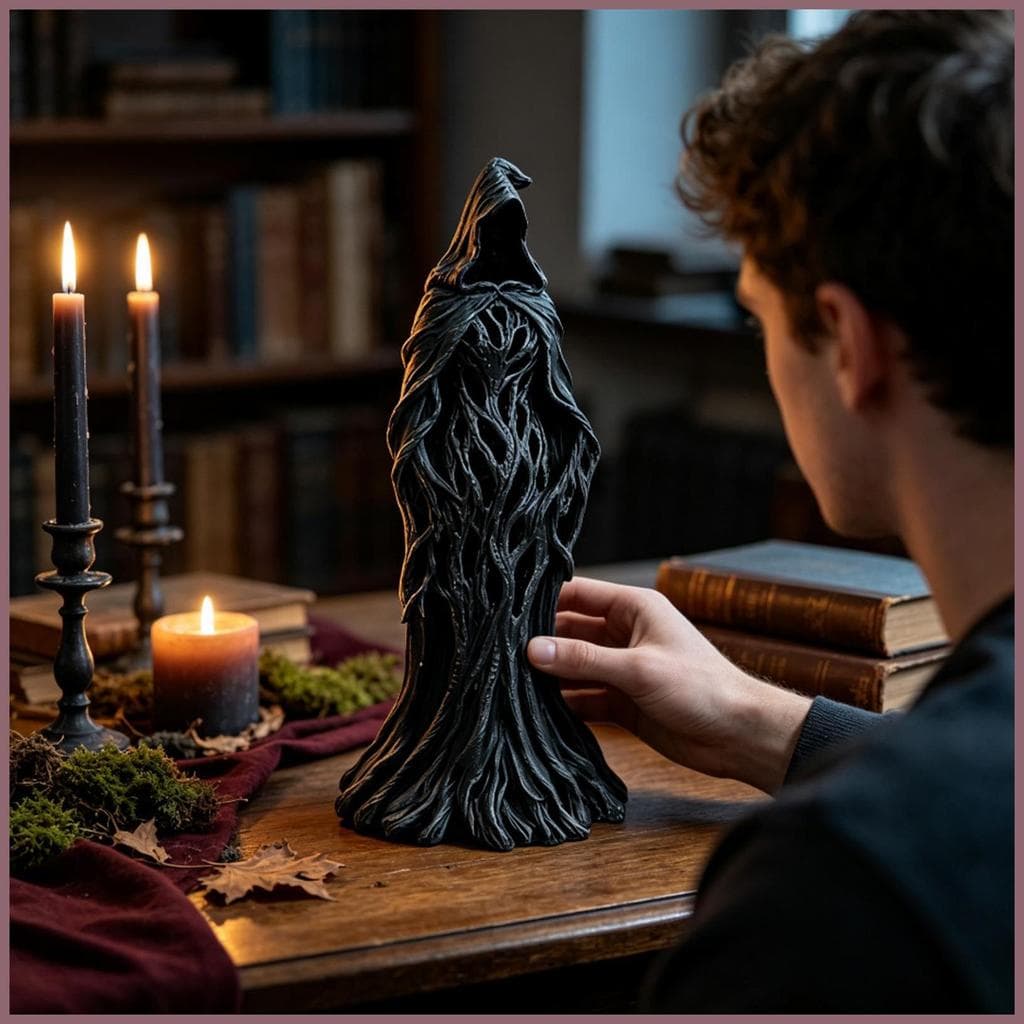 Estatueta De Bruxa 30CM , Resina Assustadora , Escultura De Mesa , Estatuetas De Halloween Para Casa , Quarto , Local De