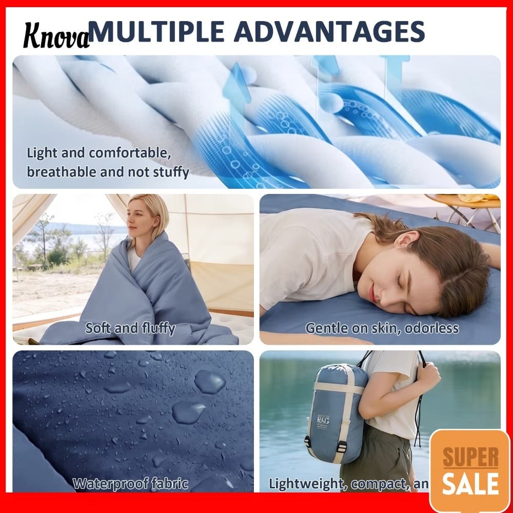 Saco De Dormir Respirável Ultraleve Compacto Nylon Verão Acampamento Ao Ar Livre