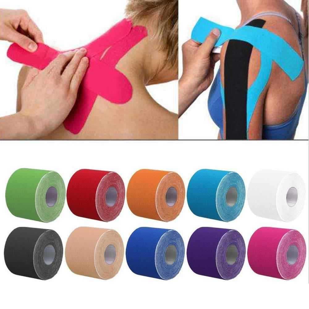 Adesivos musculares atleta dedicado pré-cortado bandagem fita autoadesiva pré-cortada fita elástica Mara