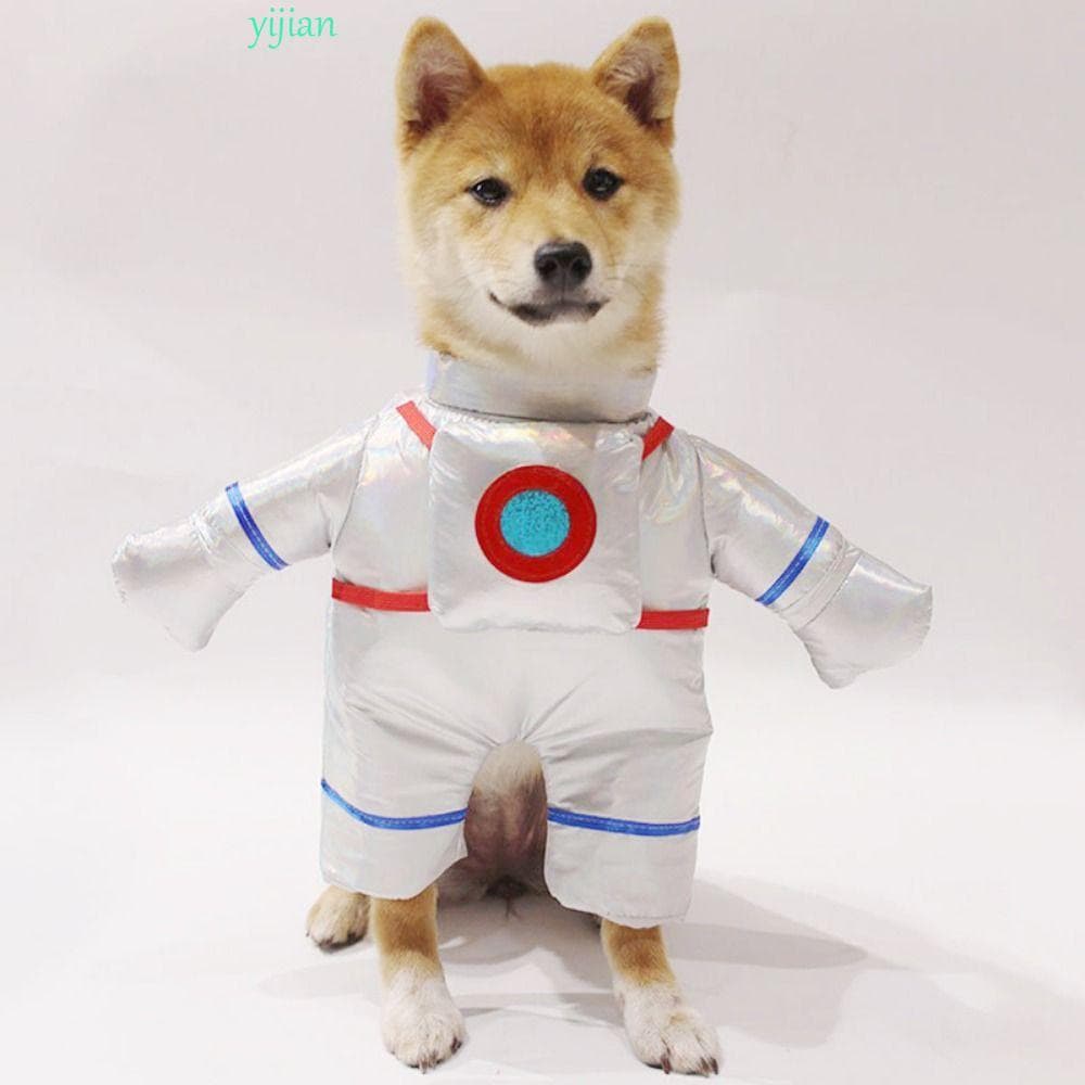 YIJIAN Roupas De Gato Astronauta Spacesuit , Trajes De Siver Macio , Fantasia De Cosplay De Poliéster