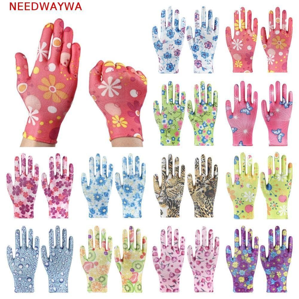 NEEDWAYWA 1 Par De Luvas De Trabalho Para Plantio , Finas De Jardinagem Proteção Do , Femininas Respiráveis
