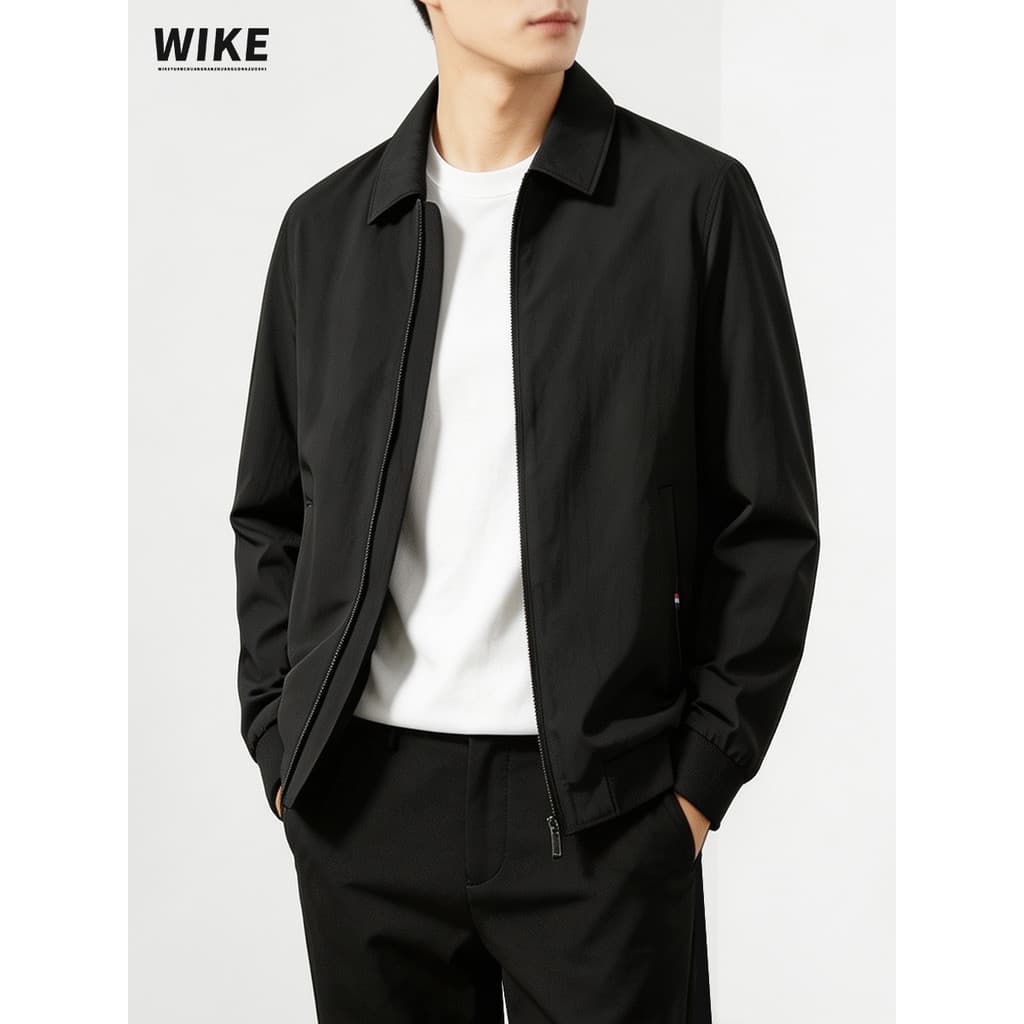WIKE luz estilo maduro Commuter lapela jaqueta masculina 2026 primavera outono Casual simples All-Match jaqueta masculin