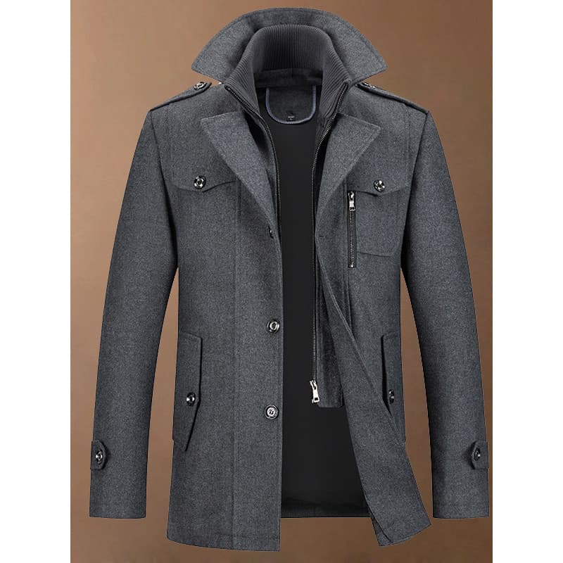 W inverno jaqueta masculina casaco de lã Casual de meia-idade roupas masculinas idosas engrossadas roupas de pai de meia