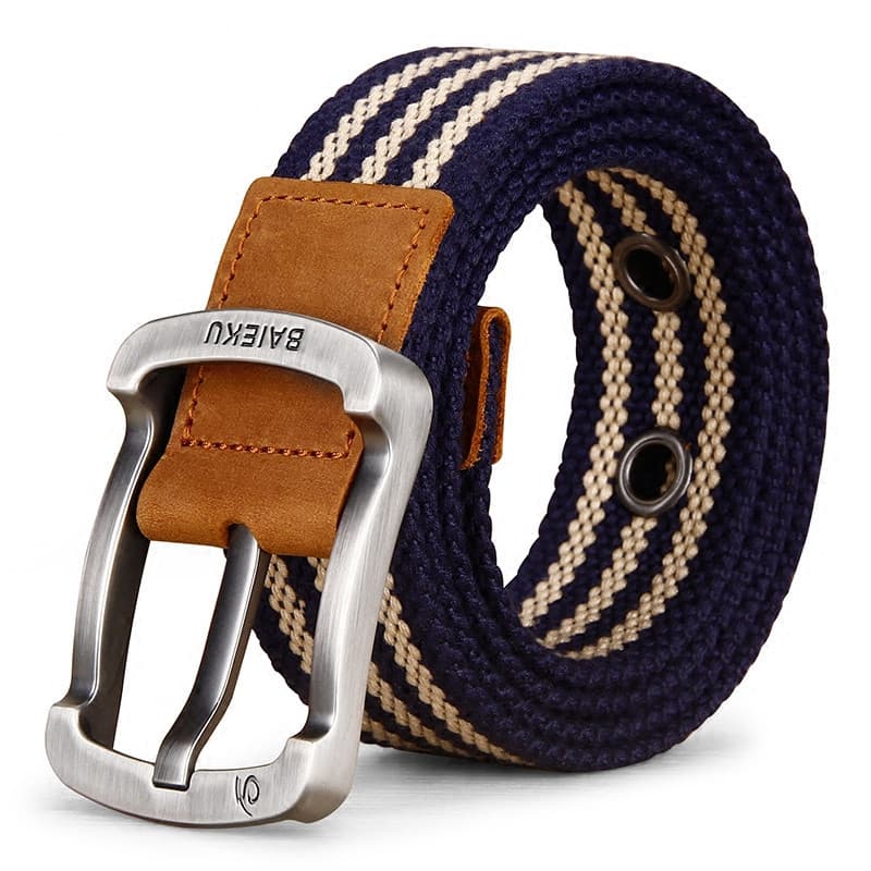 Baiyi Cinto de lona masculino legal cinto estreito calças masculinas cinto de pano de 3.5 cm de largura masculino Casual