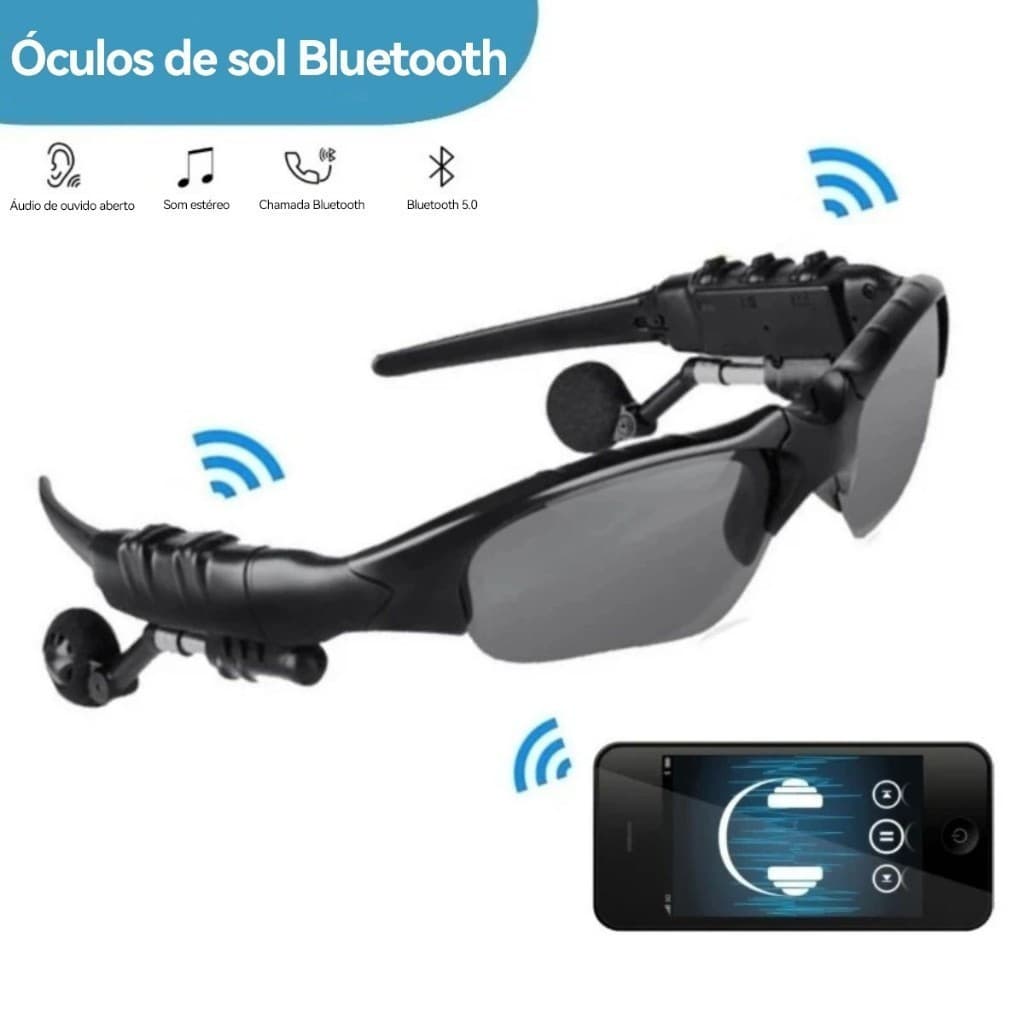 Óculos de ciclismo Óculos de ciclismo de sol Bluetooth portáteis sem fio esportivos óculos de sol fones