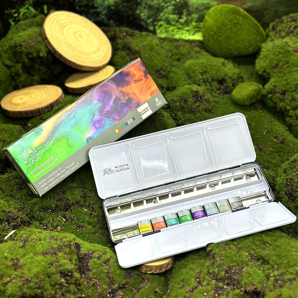 Britânico Winsor Newton Artista Aquarela Novo Conjunto de Cópia 6 Cores Pacote de Tubo 8 Cores Conjunto de Caixa de Ferr