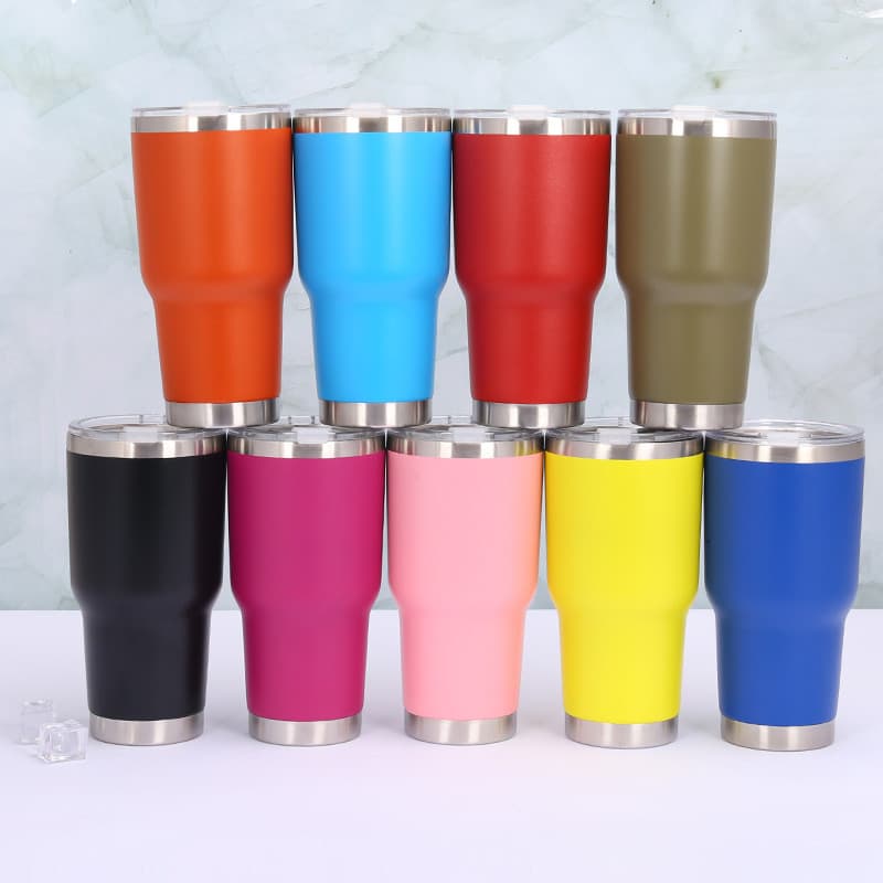 Grande capacidade 30oz copo de carro gelo mestre copo de cerveja 304 aço inoxidável colorido copo térmico presente Spray