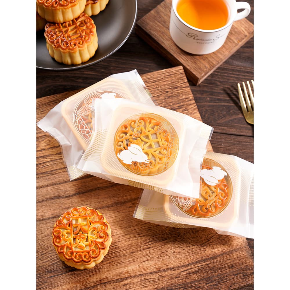 Saco de embalagem Mooncake saco de vedação da máquina com suporte inferior fluxo de pele de gelo coração gema de ovo sac