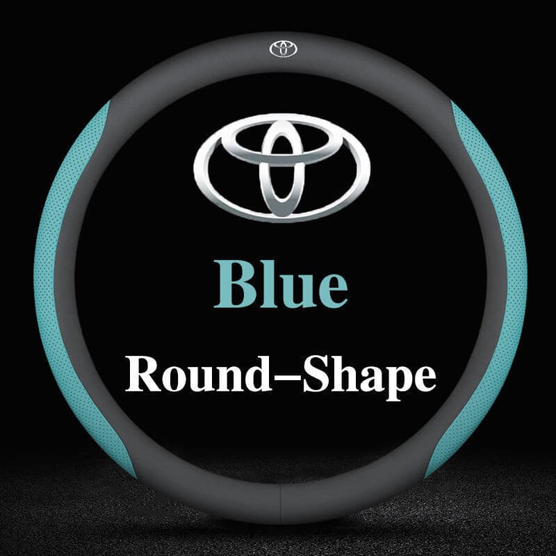 Capa de Volante de Couro para Carro em 5 Cores, Acessório Esportivo para Carro Recém-Atualizado Compatível com Toyota Vi