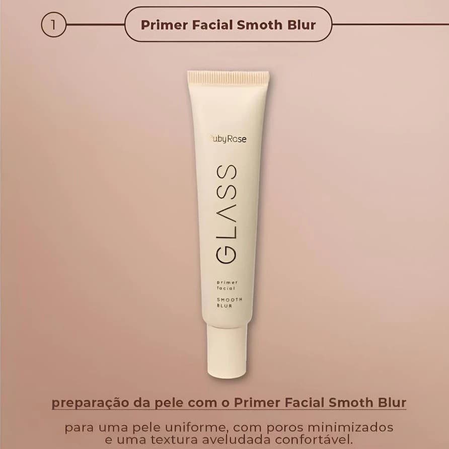 Primer Facial Smooth Blur Ruby Rose Efeito Blur Acabamento Glow