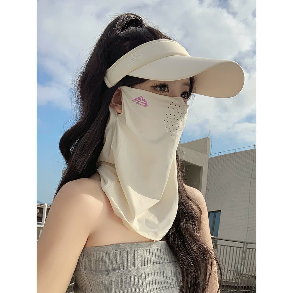 Máscara protetora solar de seda gelo das mulheres dos homens verão rosto cheio Anti-ultravioleta pescoço proteção capa p