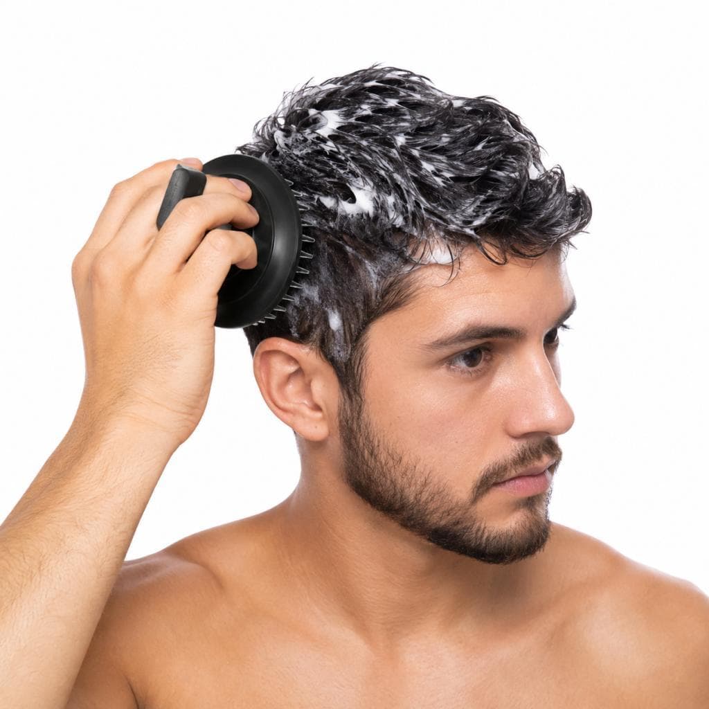 Escova Redonda Masculina Cabelo e Barba Style Ação Ref. 218A