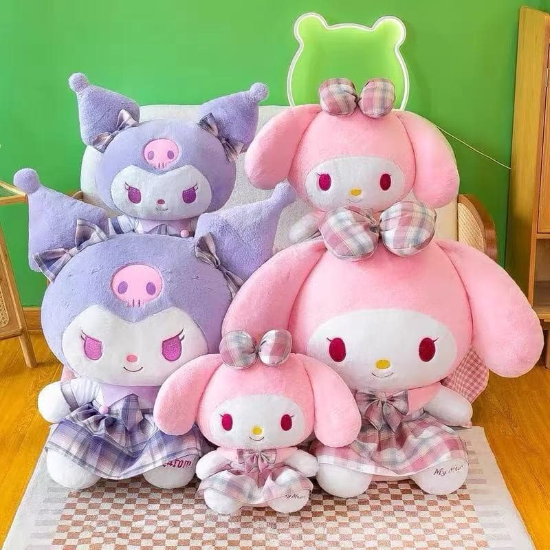 Pelúcia Kawaii Sanrio 50cm – Kuromi ou My Melody | Presente Fofo e Gigante