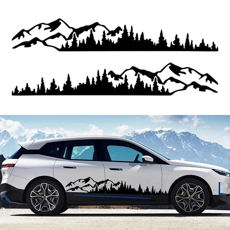 2 Pçs Floresta Vinil Adesivos Laterais Do Carro À Prova Dwaterproof Água Porta Decorativos Para Todos Os Carros E Caminh