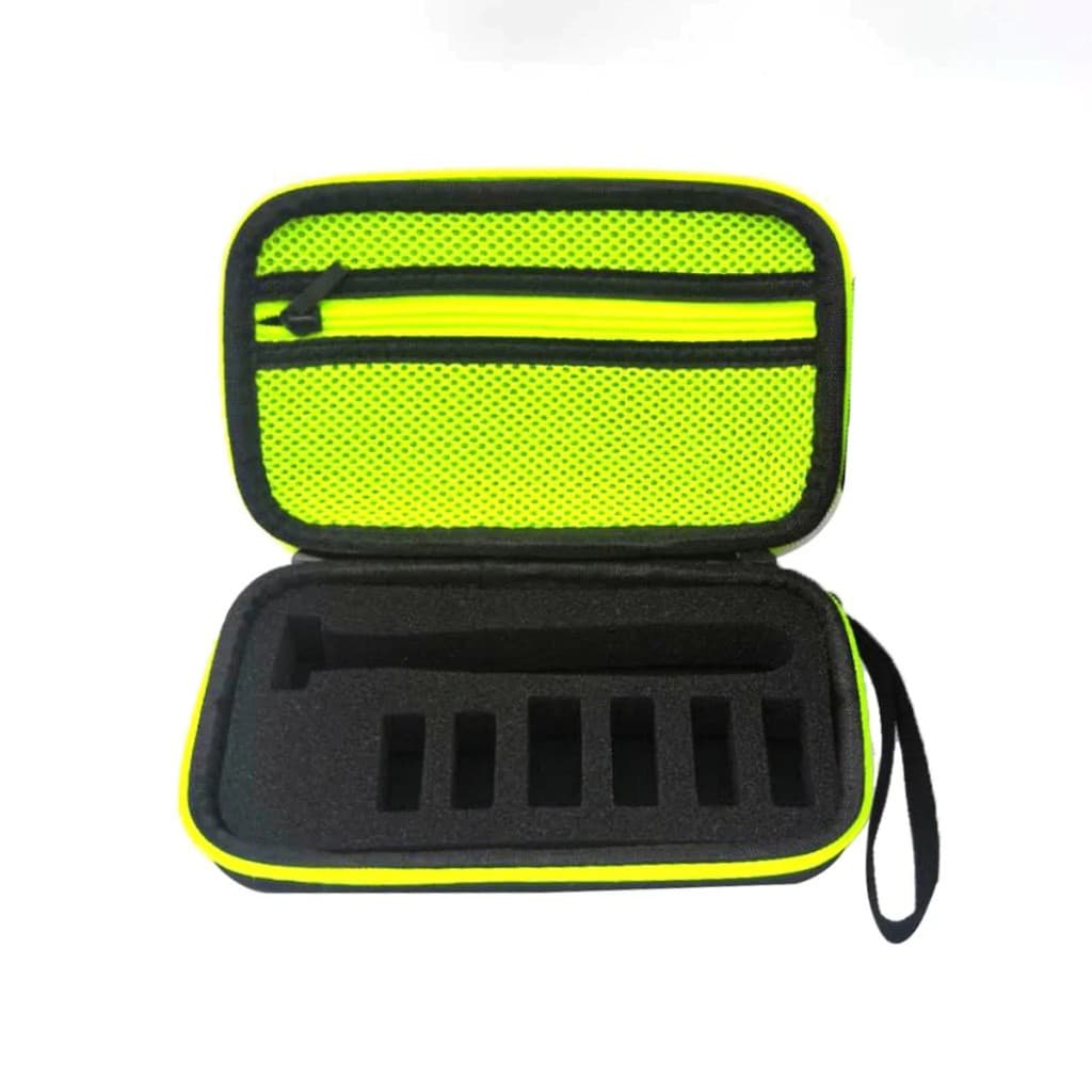 Estojo Organizador Rígido para Barbeador Elétrico com Compartimentos e Bolso Interno